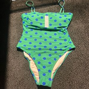 NWT!! Green and blue jcrew one piece size 6